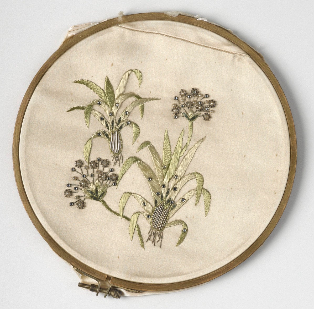 Embroidery sample of the Leek of Wales (RCIN 300019) Leek of Wales