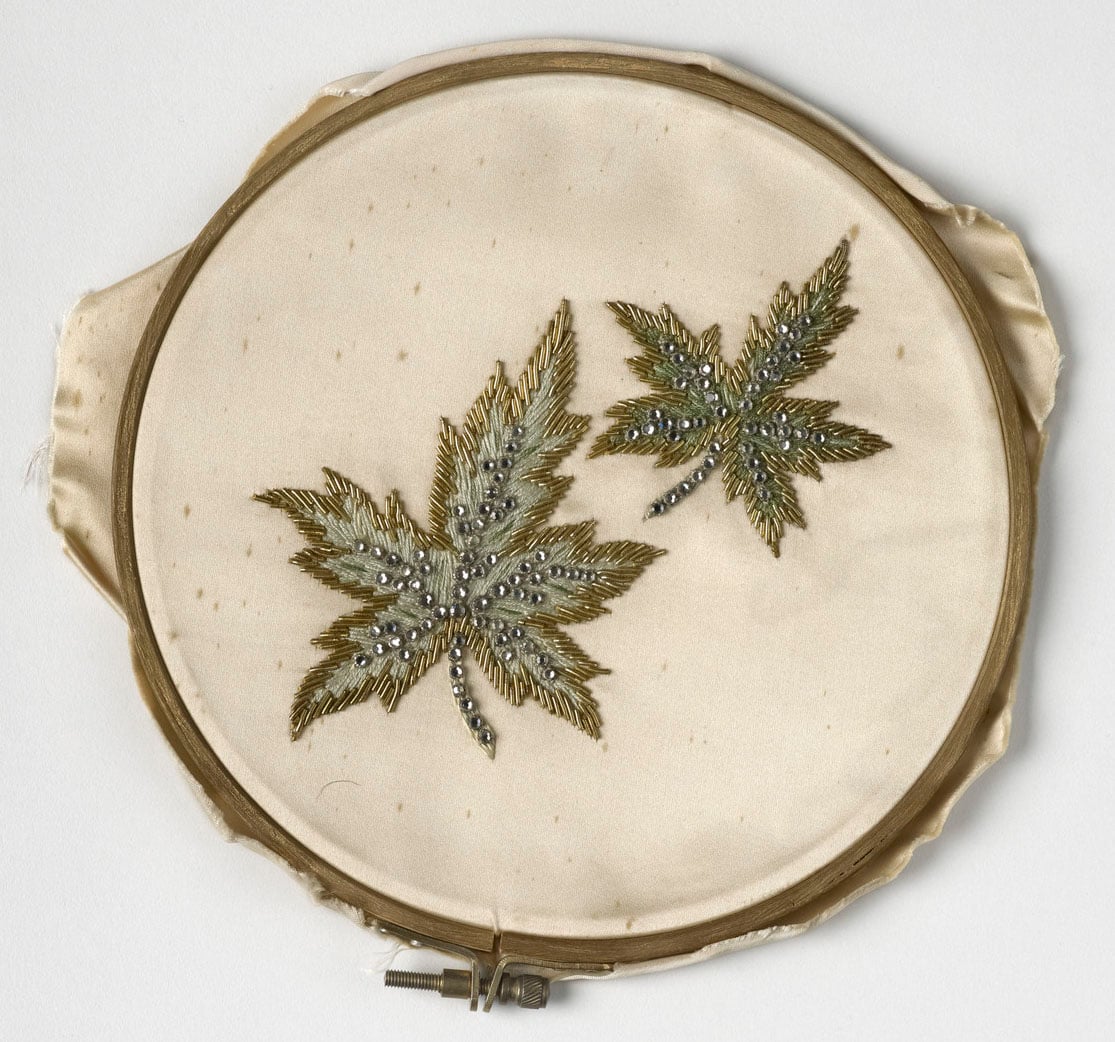 Embroidery sample of the Maple leaf of Canada (RCIN 300021) Maple leaf of Canada