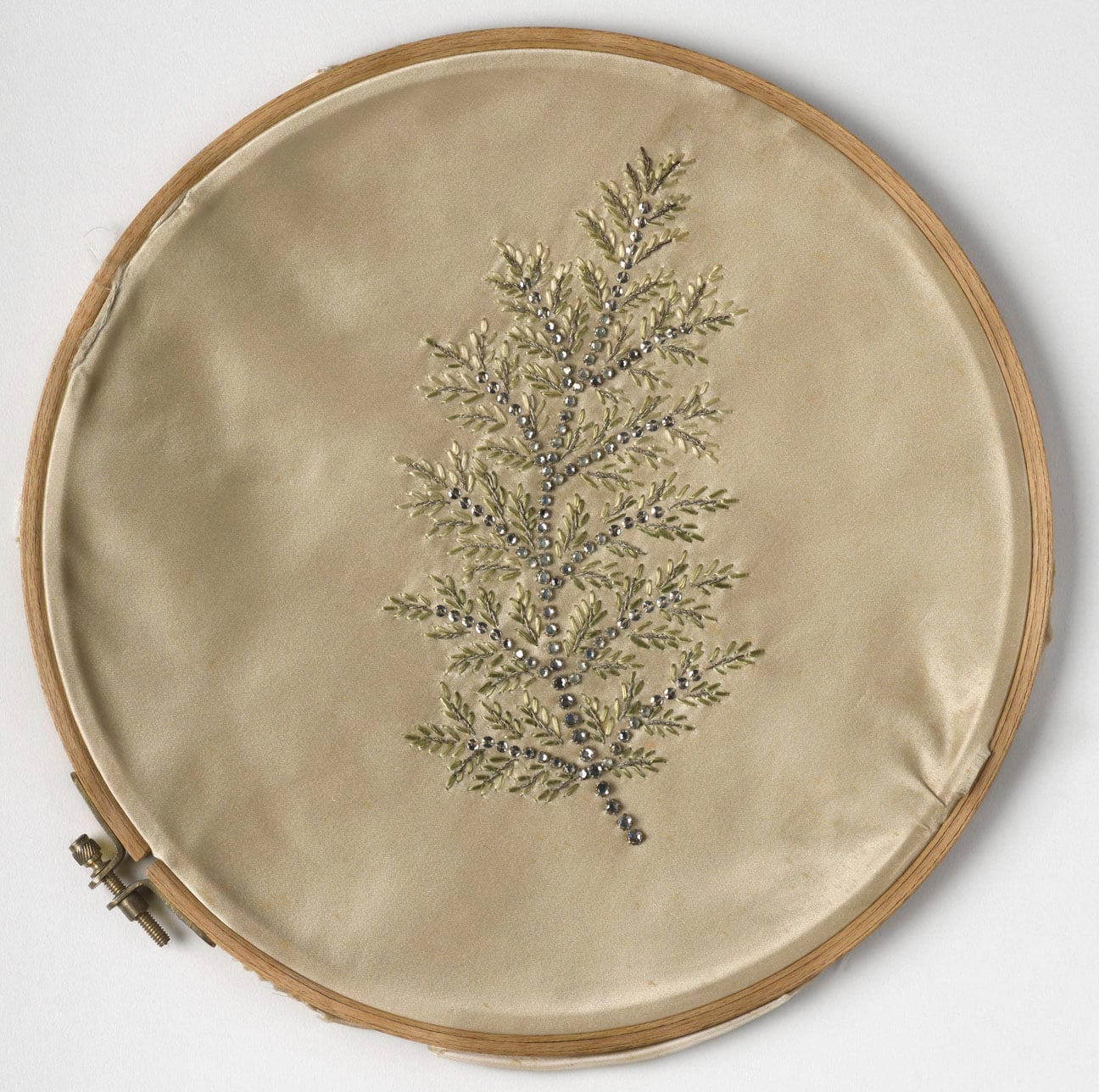 Embroidery sample of the Fern of New Zealand (RCIN 300023) Fern of New Zealand