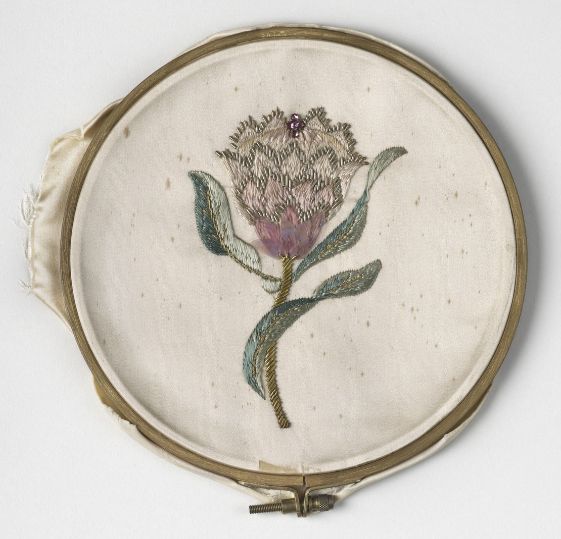 Embroidery sample of the Protea of South Africa (RCIN 300025) Protea of South Africa