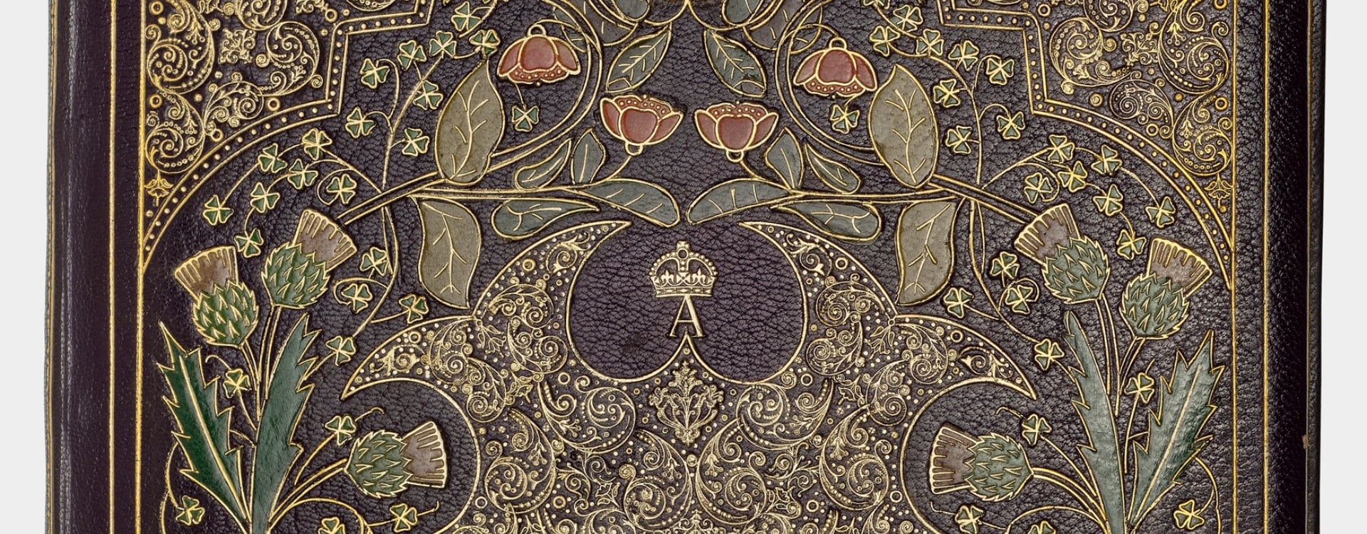 Ornate cover of Queen Alexandra's photography book
