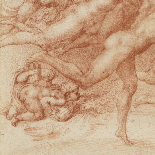 Archers Shooting at a Herm (detail), c. 1530 (RCIN 912778) Archers Shooting at a Herm by Michelangelo.