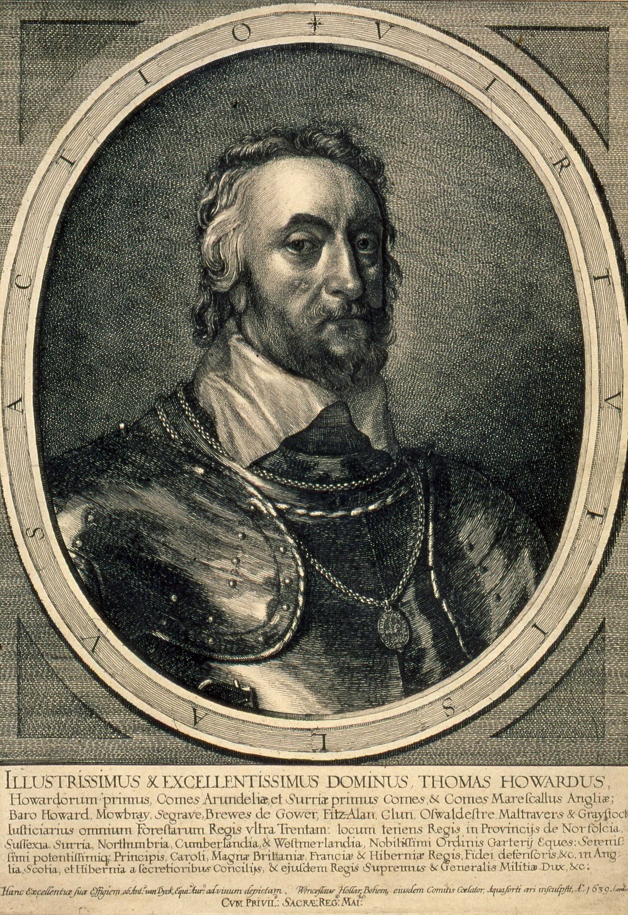 An engraving of Thomas, Earl of Arundel by Wenceslaus Hollar 