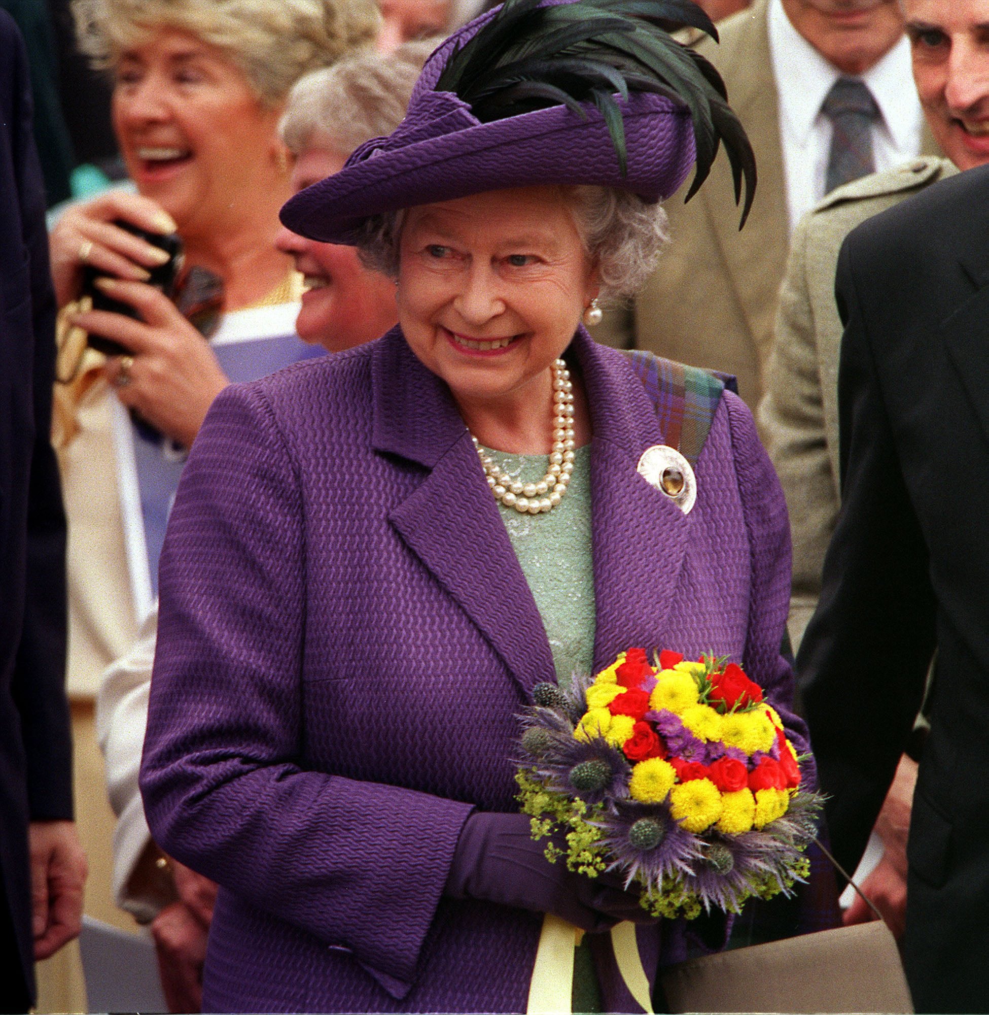 Queen Elizabeth II after the Scottish Parliament Opening Ceremony July 1999 Queen Elizabeth II after the Scottish Parliament Opening Ceremony July 1999