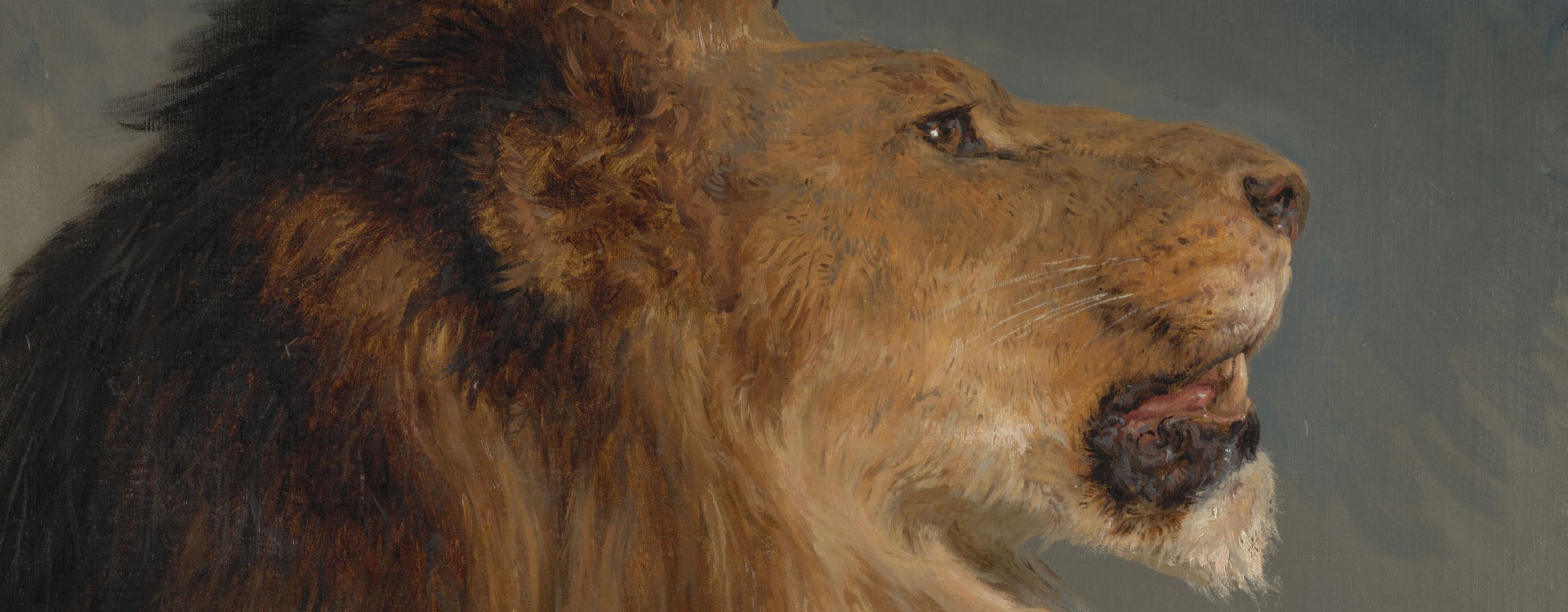 A painting of a lion