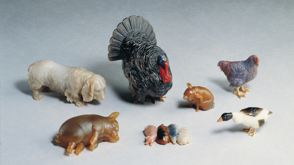 A collection of Fabergé animals A collection of Fabergé animals.