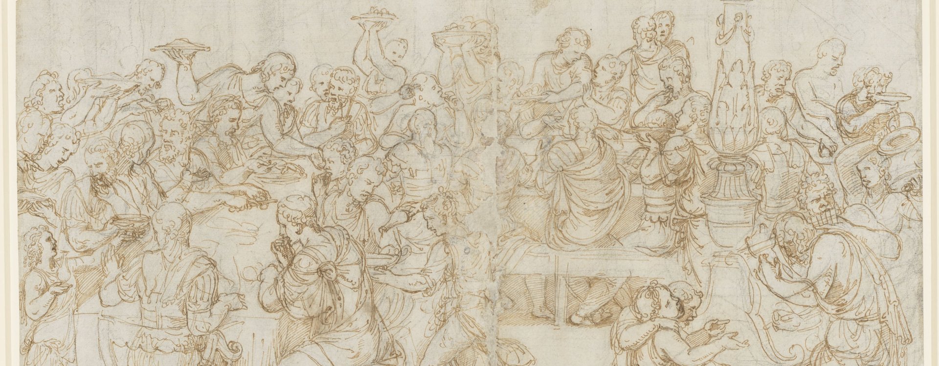 Cropped view of The Triumphal Feast of Scipio, Giulio Romano (1499-1546) RCIN 991367)