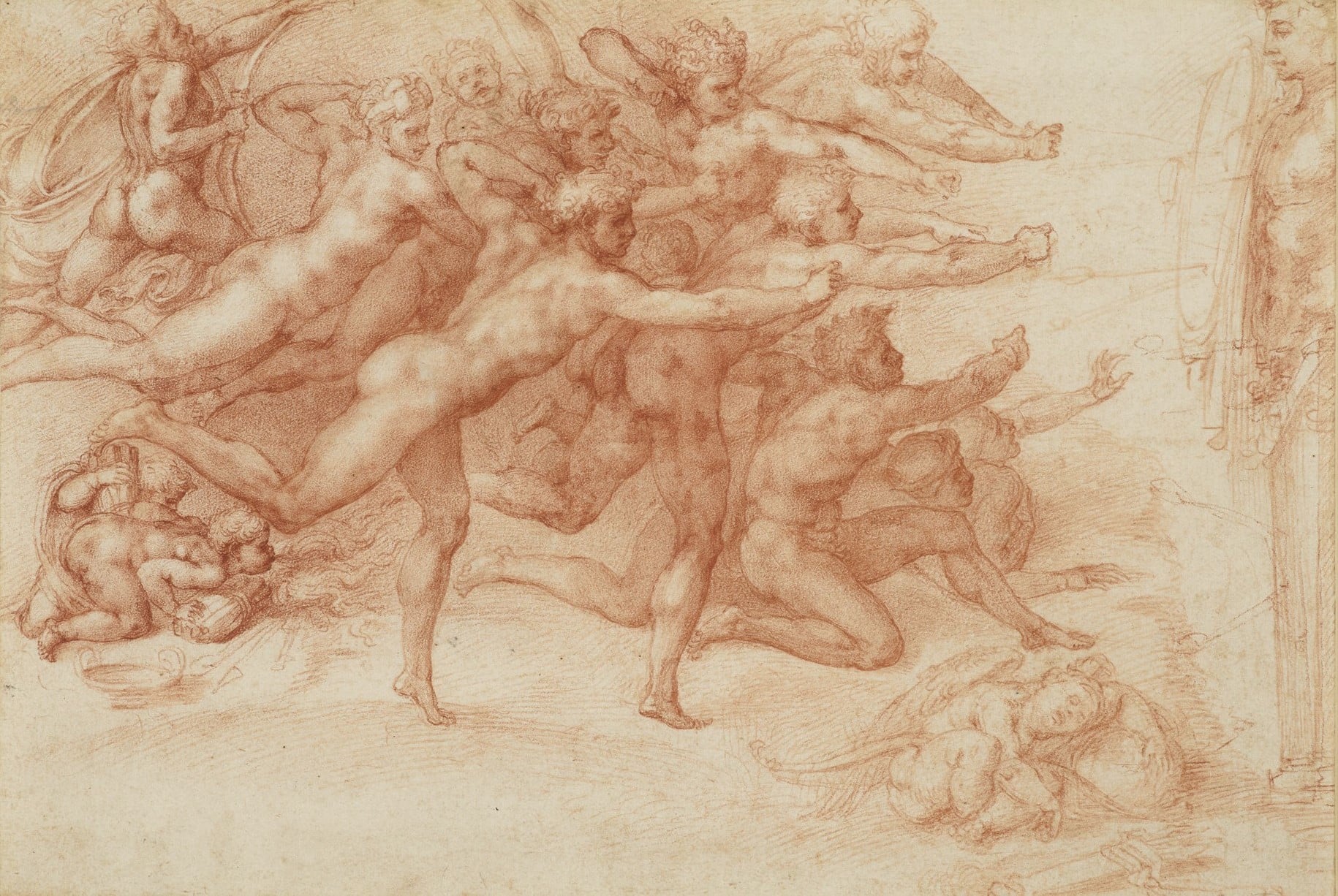 Archers Shooting at a Herm, c. 1530 (RCIN 912778) Archers Shooting at a Herm by Michelangelo.