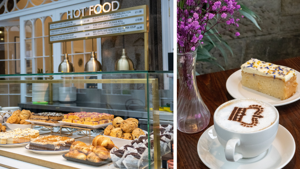 A selection of cakes at the Palace of Holyroodhouse cafe.