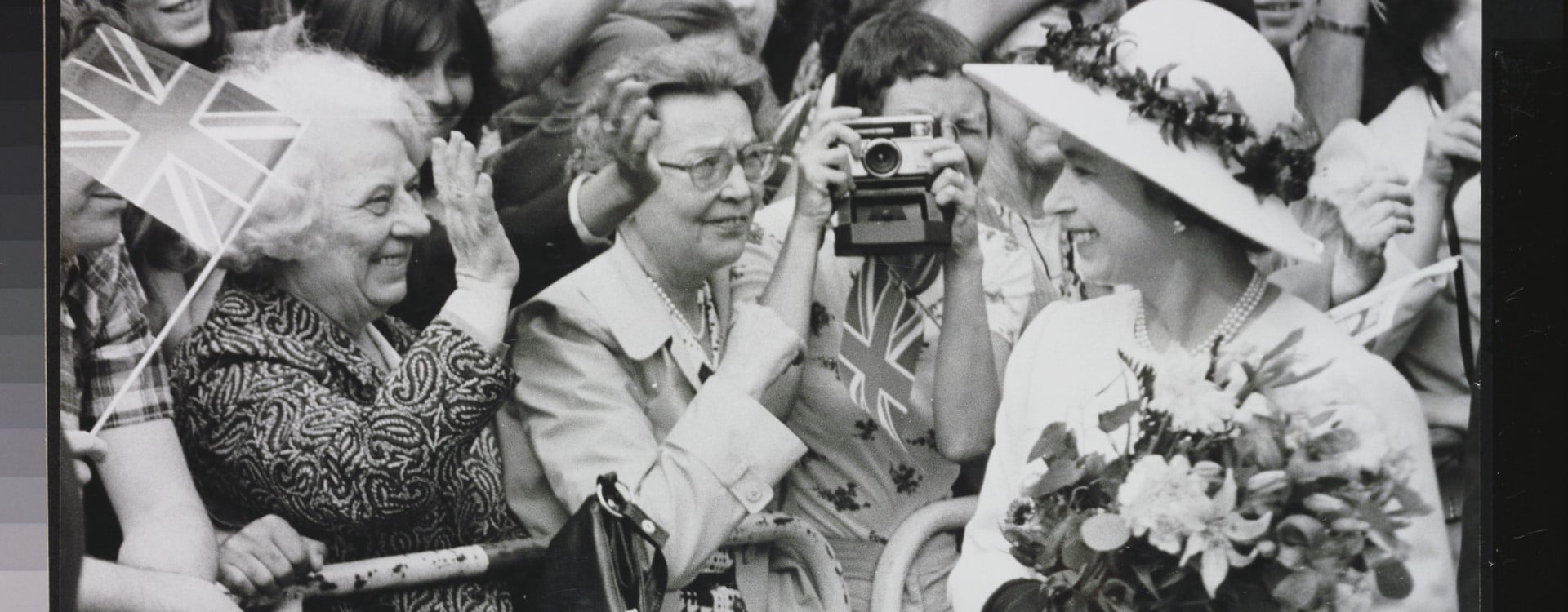 Queen Elizabeth II meets the people of Berlin during a walkabout in 1978