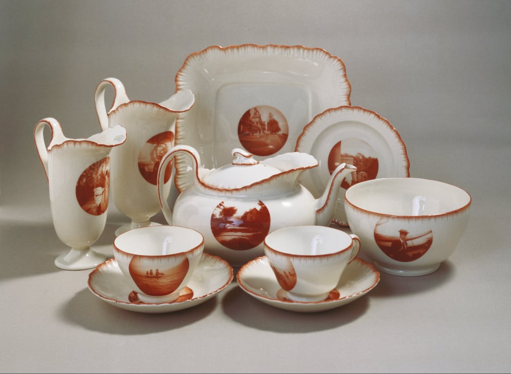 RCIN 35059 - A dinner set featuring photographs taken by Queen Alexandra when Princess of Wales A dinner set featuring photographs taken by Queen Alexandra when Princess of Wales