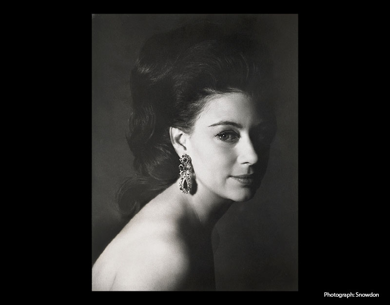 Princess Margaret, 1967 Photograph: Snowdon (RCIN 2335975) Black and white portrait of Princess Margaret, 1967