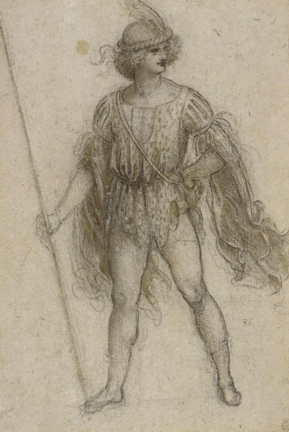 A costume study for a masque, c.1517-18 (RCIN 912575) A costume study for a masque, c.1517-18 (RCIN 912575)