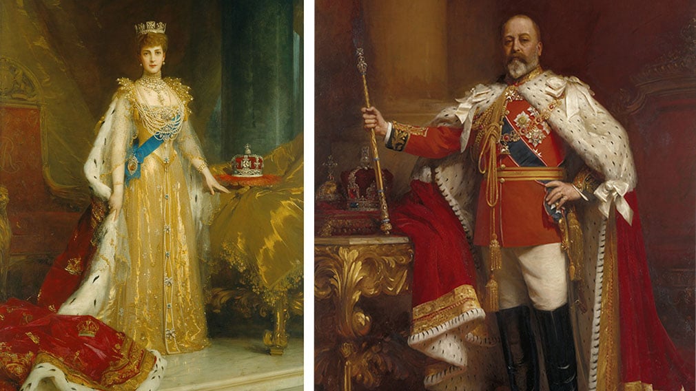 Paintings of King Edward VII and Queen Alexandra 