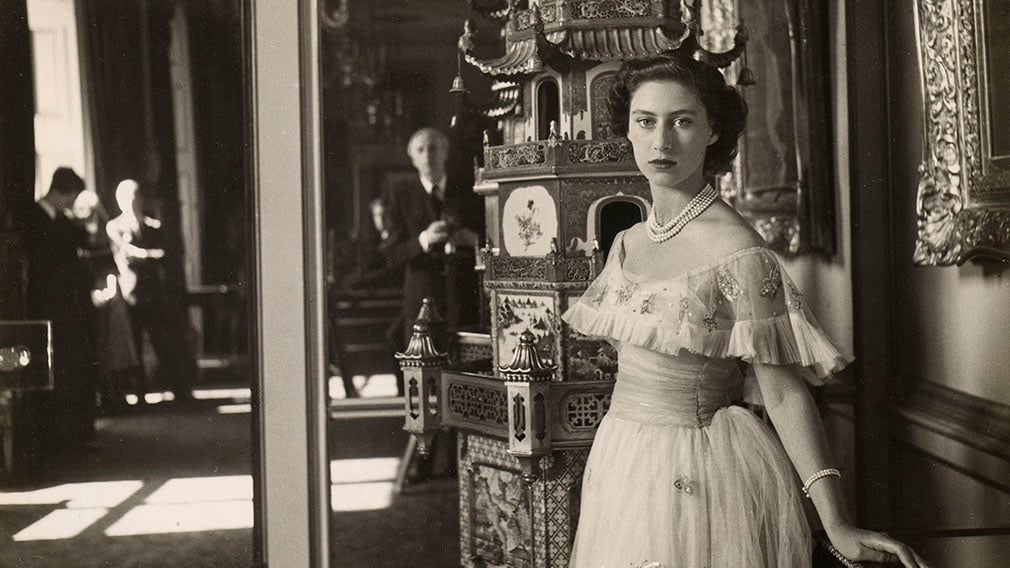Photograph of Princess Margaret. Cecil Beaton is visible in the mirror's reflection (RCIN 2315237) Princess Margaret