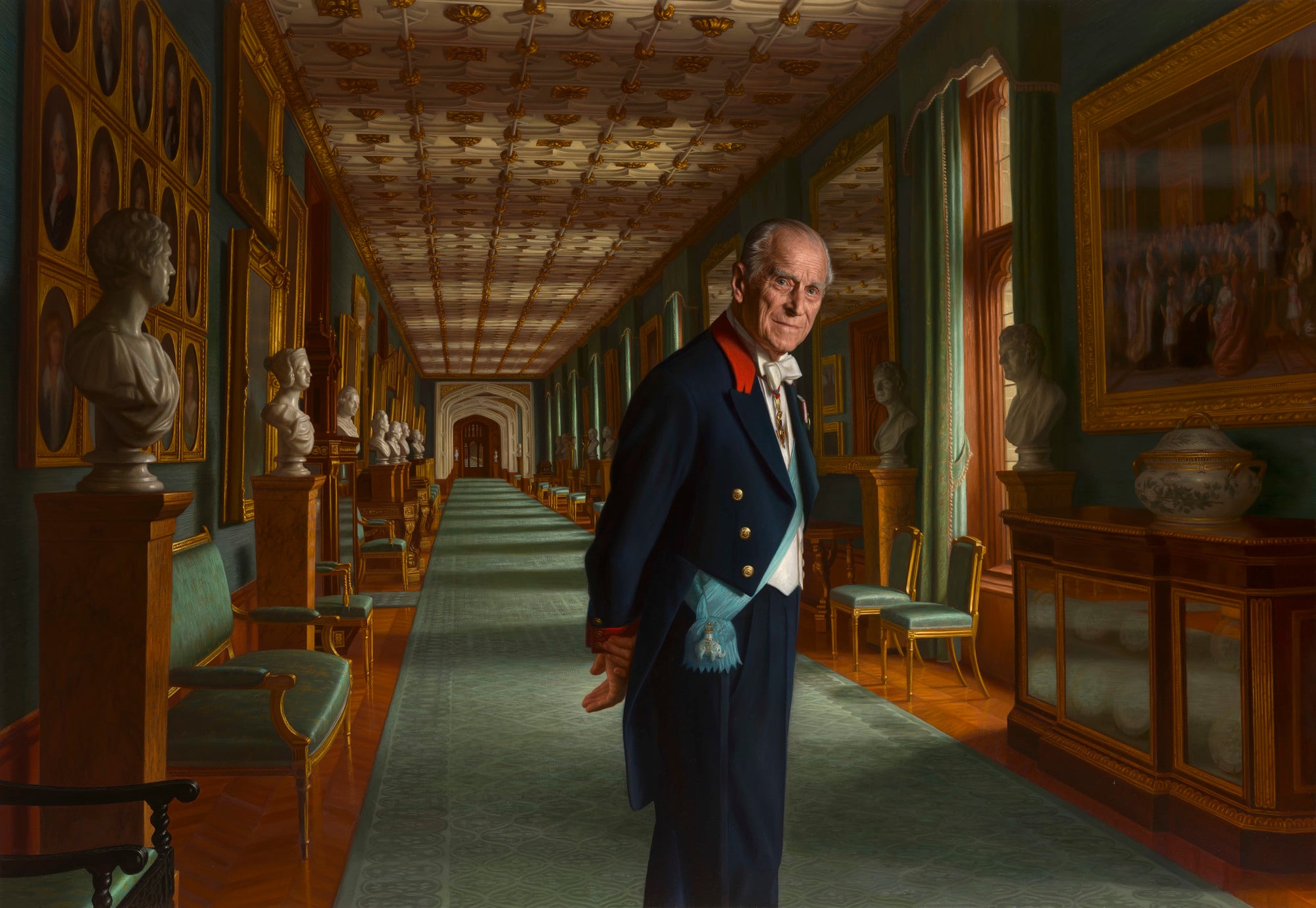 A painting of HRH The Duke of Edinburgh (1921-2021) by Ralph Heimans.