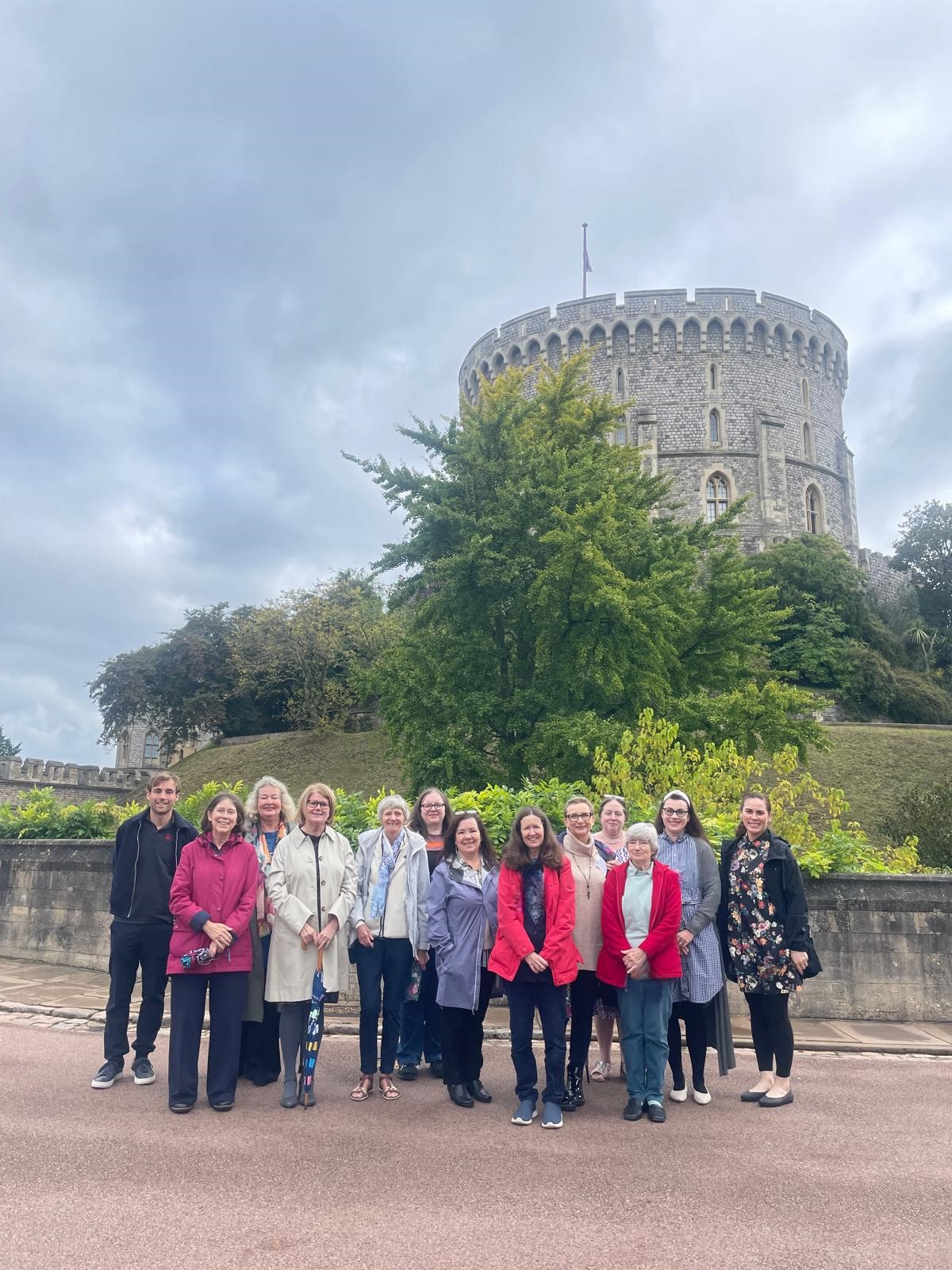 Group of embroiderers on a day course at Windsor Castle