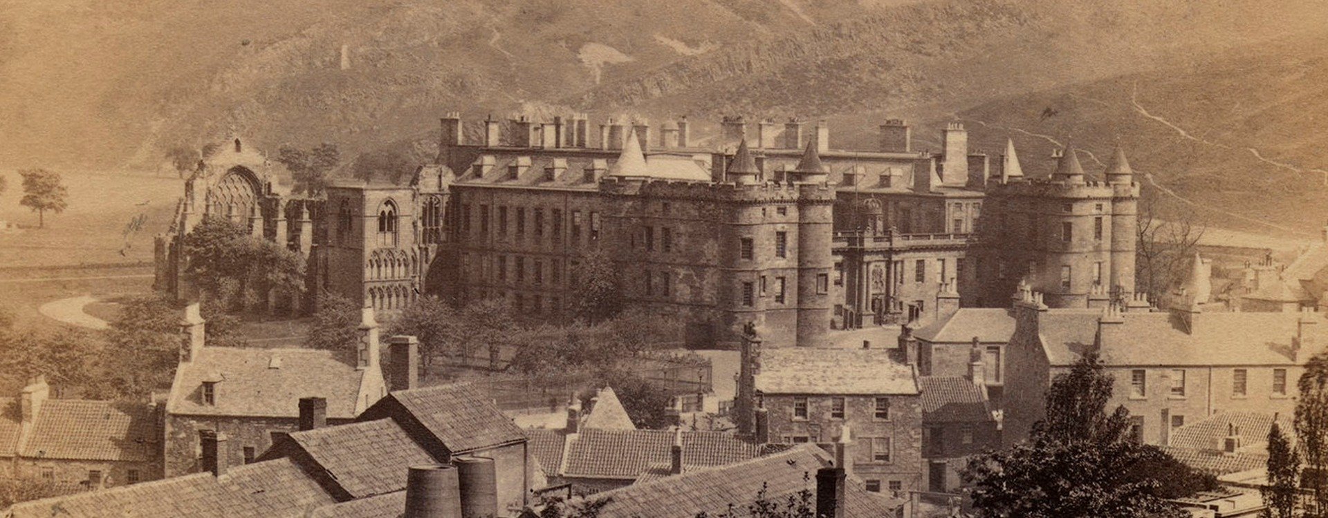 Historic photograph of the Palace of Holyroodhouse