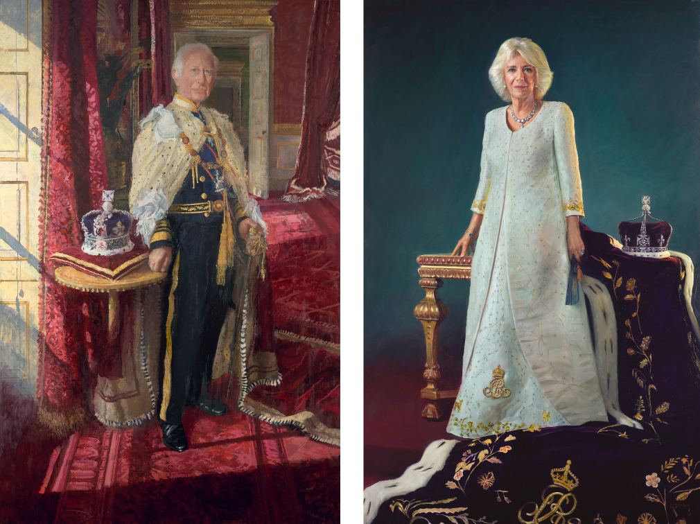 Their Majesties' State Portraits.