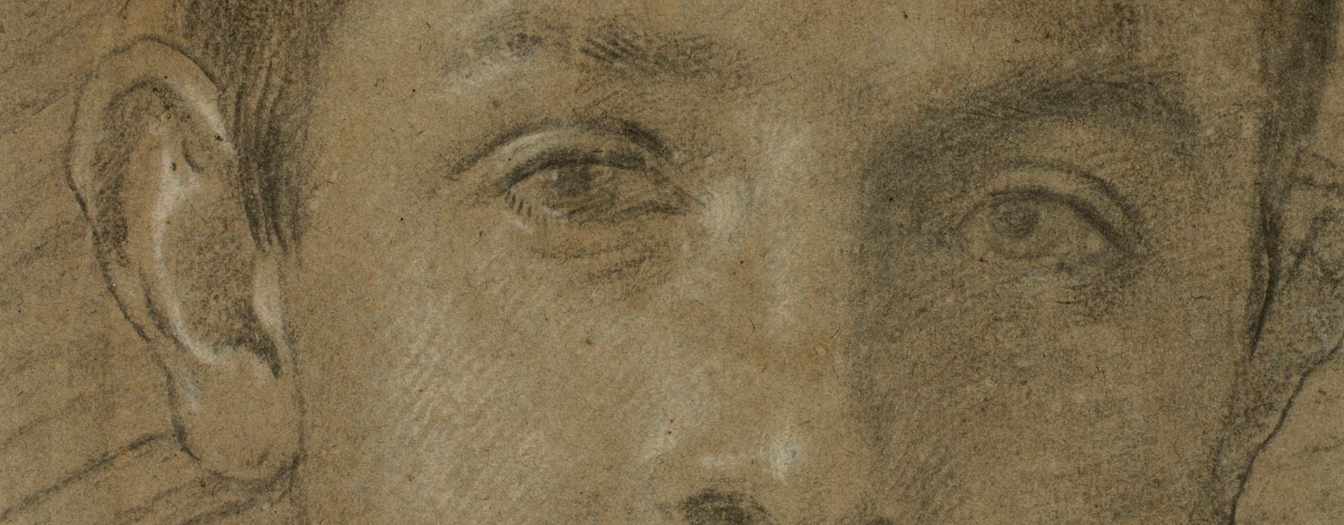 A portrait drawing, probably of Agostino Carracci (RCIN 902246) A portrait drawing, probably of Agostino Carracci