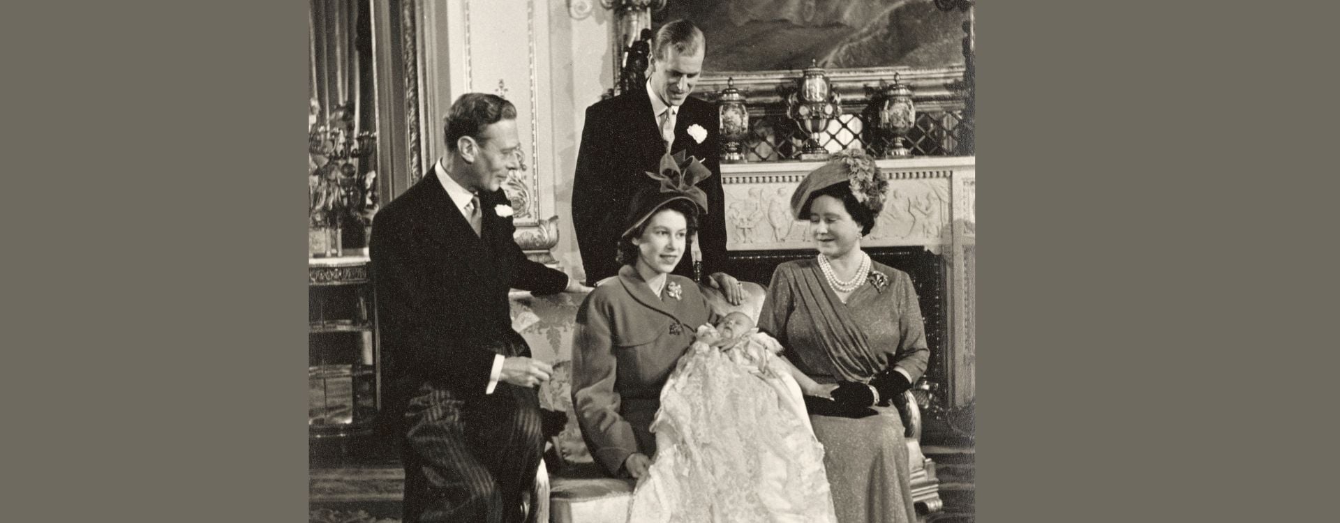 The christening of HRH The Prince of Wales (the future King Charles III), 1948 