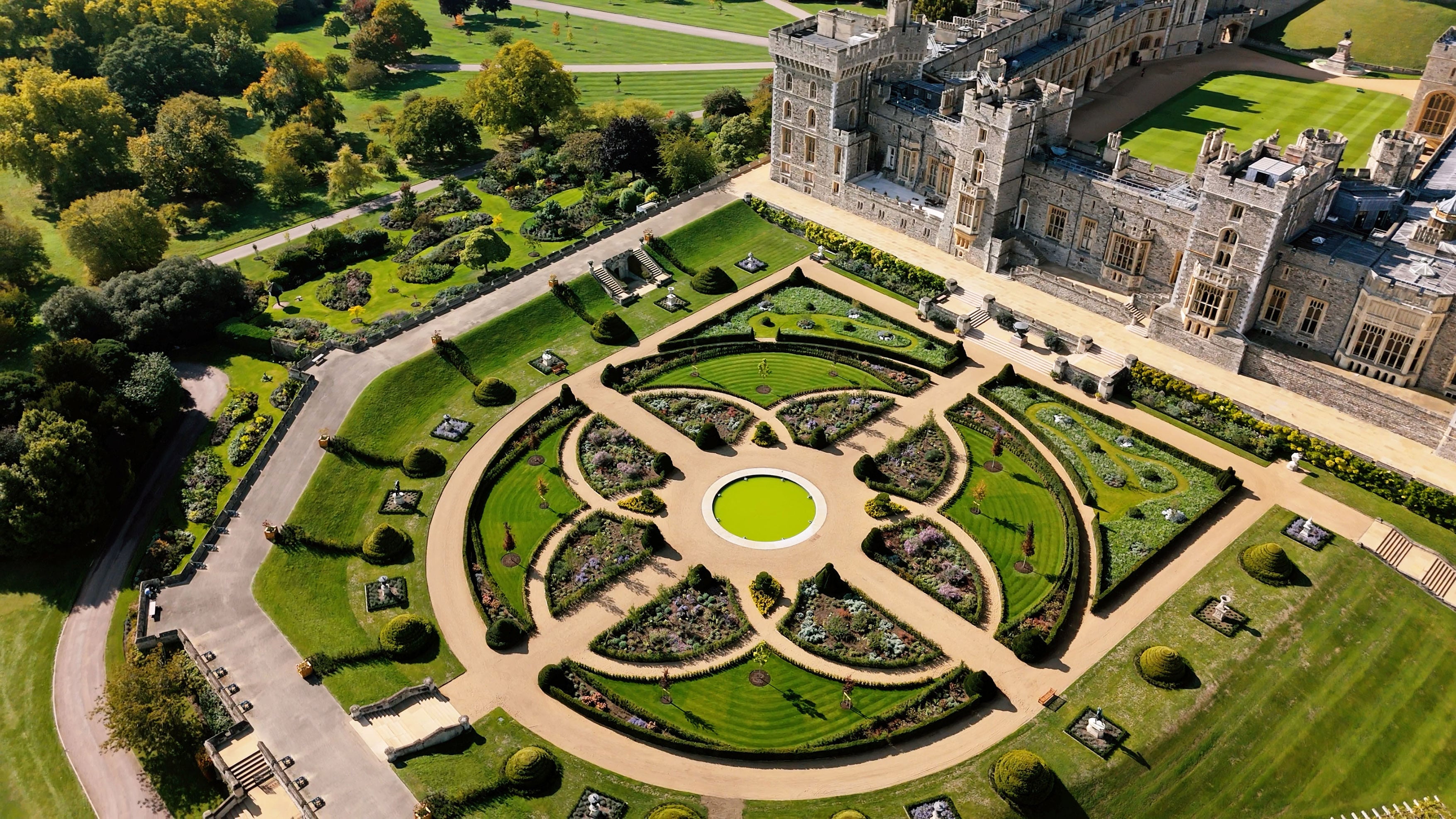 Lines in the Venus Garden at Windsor Castle, inspired by the orbit of the planet Venus