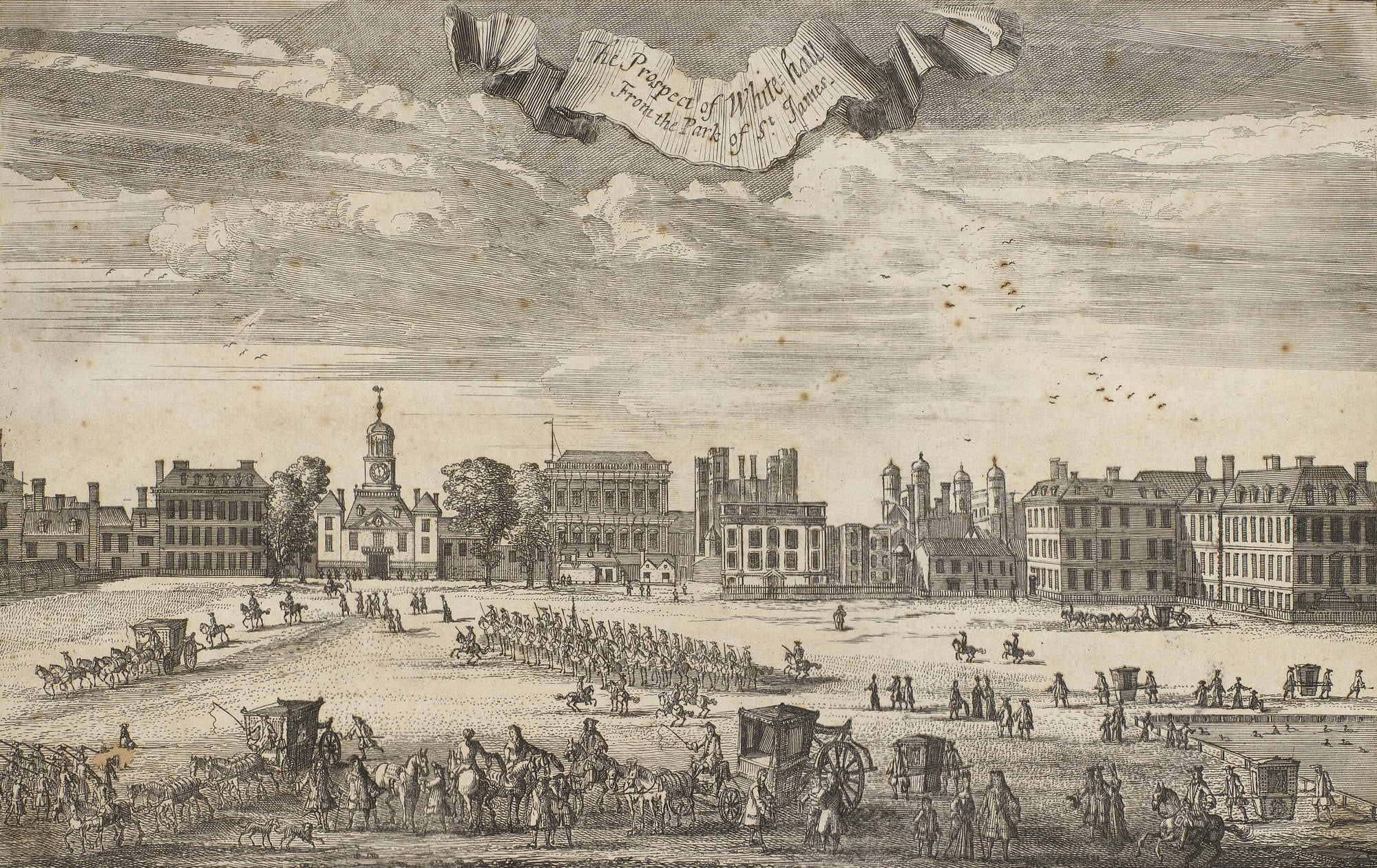 A prospect of Whitehall Palace within St James's Palace.