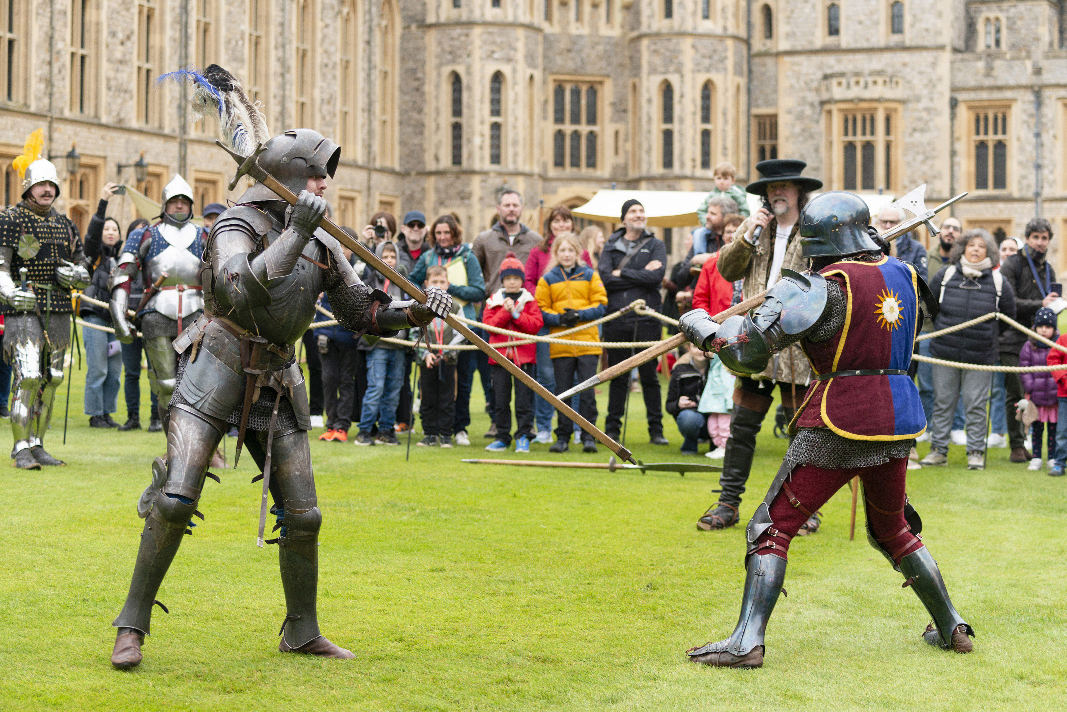 Combat reenactment in the Quadrangle