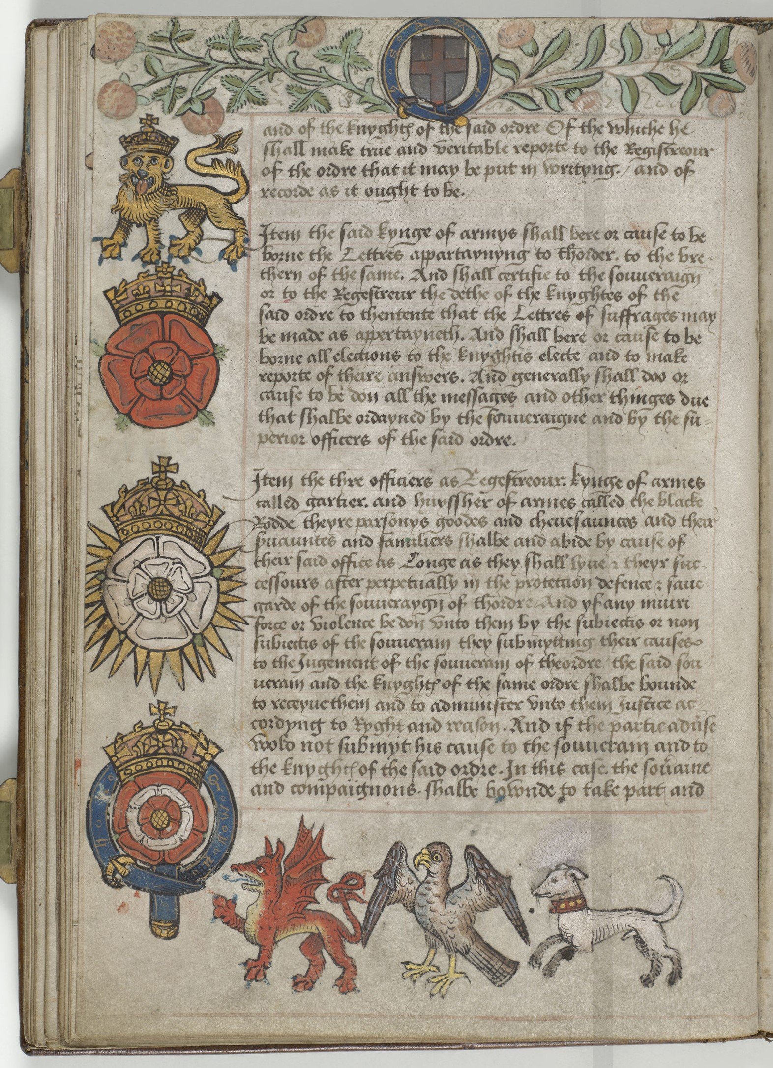 Sir Thomas Wriothesley's Garter book.