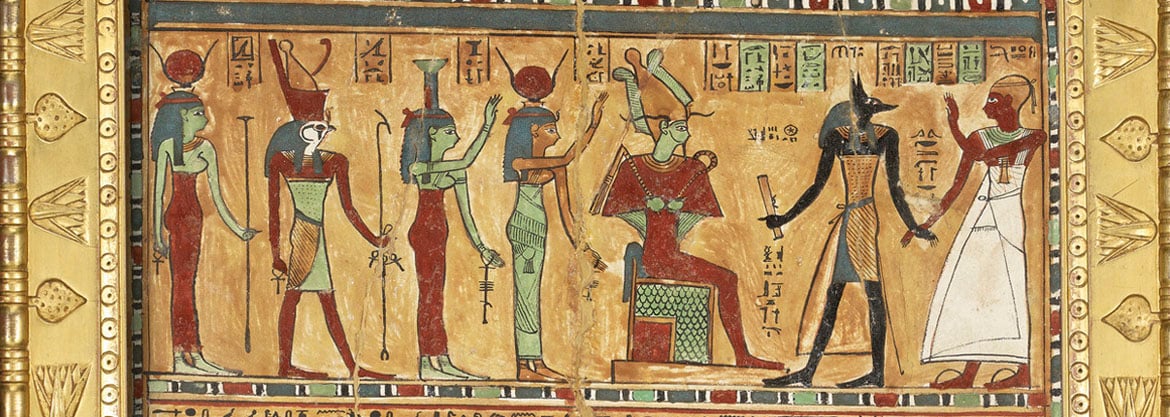 Hieroglyphs on an Egyptian funerary stela