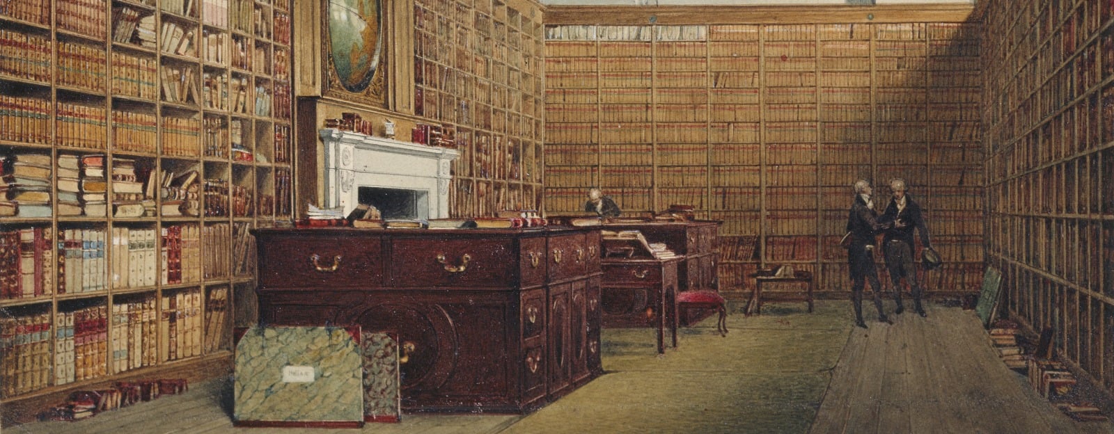 Watercolour of Buckingham House's East Library