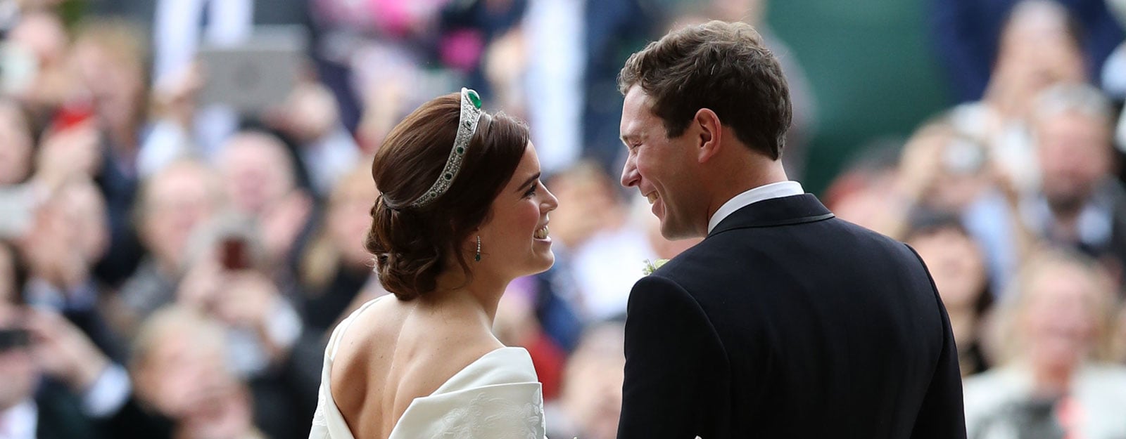 Princess Eugenie and Mr Jack Brooksbank on their wedding day