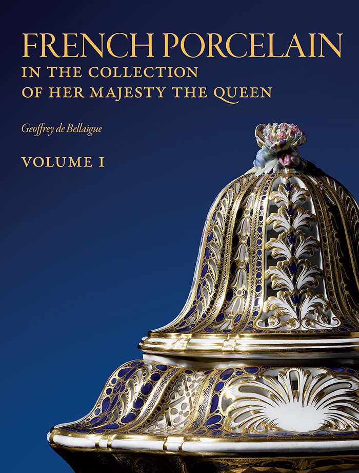 Cover for French Porcelain in the Collection of Her Majesty The Queen Detail from the cover of a book, showing the lid of a vase