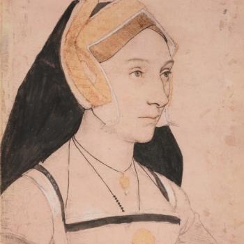 A portrait drawing of Mary Shelton by Hans Holbein the Younger