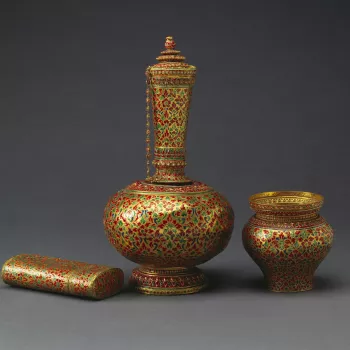 Gold and enamelled vessels from Siam