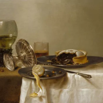 Heda devoted himself to still-life painting and was based at Haarlem throughout his life. Together with Pieter Claesz., he evolved a monochromatic style, portraying - as in the present example - a restricted range of objects: pewter dish, a glass beaker, 