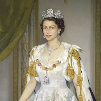 Queen Elizabeth II in Coronation Robes, Sir Herbert James Gunn, 1954