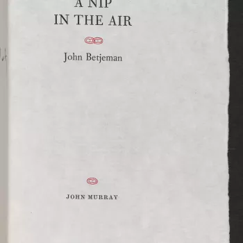 John Betjeman was born and brought up in North London. He began writing poetry at school and continued at Oxford, where he made the acquaintance of the poets W.H. Auden and Louis MacNiece. He developed a strong interest in architecture and was a founder m