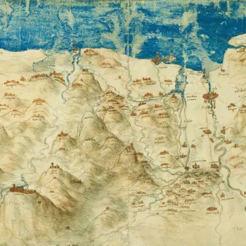 Drawing of Leonardo's maps