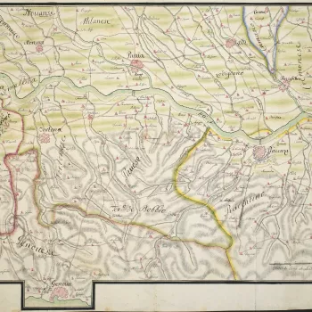 A map of Piacenza with the positions of the French and Spanish armies and Austrian and Sardinian armies in May 1746. War of the Austrian Succession (1740-48). Oriented with north to top.
The Battle of Piacenza took place on 16 June 1746 between the French