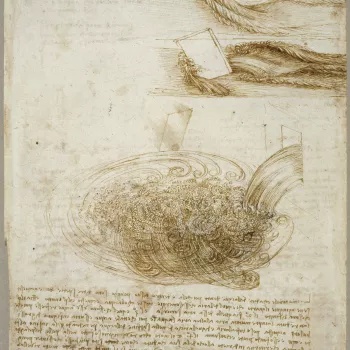 Water obsessed Leonardo throughout his life. His earliest dated drawing, of 1473, is a landscape showing a river cascading over rocks and streaming away down a valley; his final sheets, forty-five years later, are haunted by visions of deluges destroying 