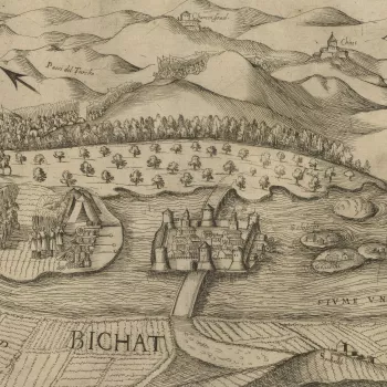  View of the siege of Bihac, 1592 (Bihac, Bosanska Krajina, Bosnia-Herzegovina) 44?49?01?N 15?52?15?E