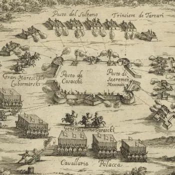 View of the Battle of Chudnov, 1660 (Chudnov [Chudniv, Cudnow], Zhytomyr, Ukraine) 50?03?07?N 28?07?02?E