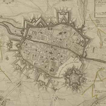 A map of Tournai, 1667 (Tournai, Walloon Region, Belgium) 50?36'25"N 03?23'21"E