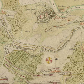 Map of the siege of Philippsburg, 1734 (Philippsburg, Baden-Wurttemberg, Germany) 49?13?54?N 08?27?39?E