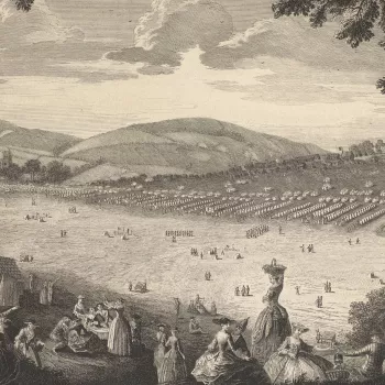 View of encampment at Newport, Isle of Wight, 1740 (Newport, Isle of Wight, UK) 50?42'05"N 01?17'28"W