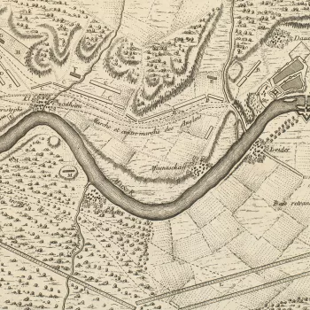 Map of the Battle of Dettingen, 1743 (Dettingen am Main, Bavaria, Germany) 50?02'29"N 09?02'00"E