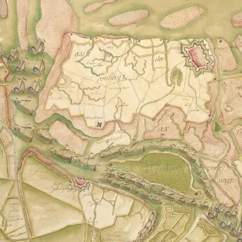 Map of Sas van Gent, 1748 (Sas van Gent, Zeeland, Netherlands) 51?13'39"N 03?47'55"E