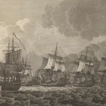 View of the Battle of Dogger Bank, 1781 (Dogger Bank, North Sea, UK) 55?00'00"N 03?00'00"E