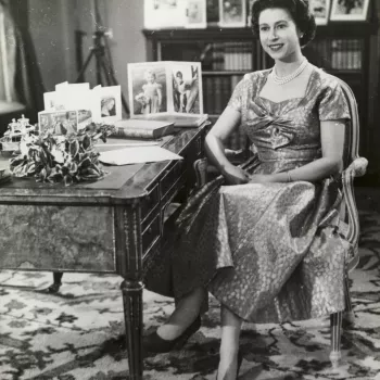 HM Queen Elizabeth II (b. 1926) makes her first Christmas broadcast